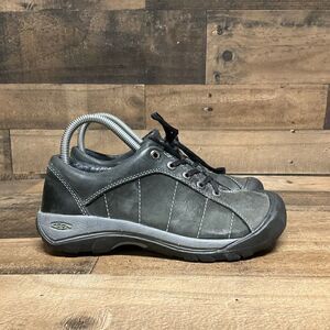 Keen Presidio Black Leather Lace Up Hiking/Walking/Work Oxford Shoes Women's 6.5